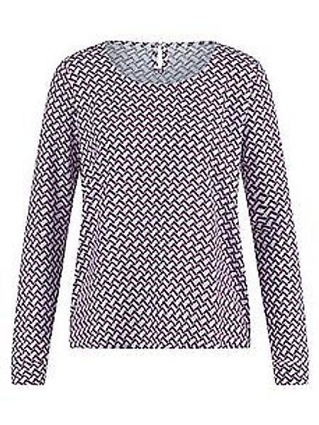 Bluse Rundhals-­Ausschnitt Peter Hahn weiss günstig online kaufen