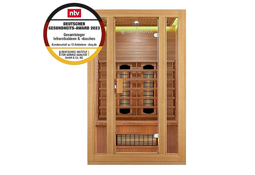 Artsauna Infrarotkabine Nyborg S120V Dual Technologie, für 2 Personen, Heml günstig online kaufen