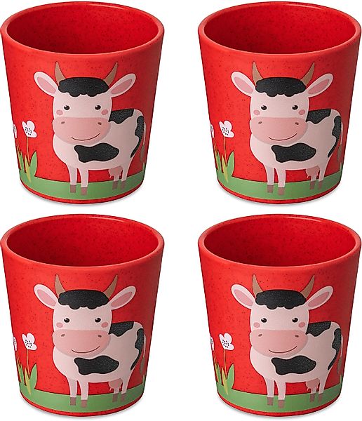 KOZIOL Kinderbecher »CONNECT CUP S FARM«, (Set, 4 tlg., 4x Becher 190ml), 1 günstig online kaufen