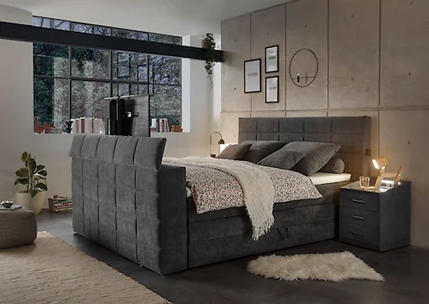 ED EXCITING DESIGN Boxspringbett »Denver« inkl. 1 bzw. 2 Bettkästen, motori günstig online kaufen
