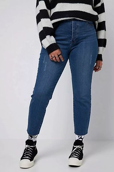 Studio Untold Funktionshose Mom Jeans 5-Pocket geschnittener Saum gerade günstig online kaufen