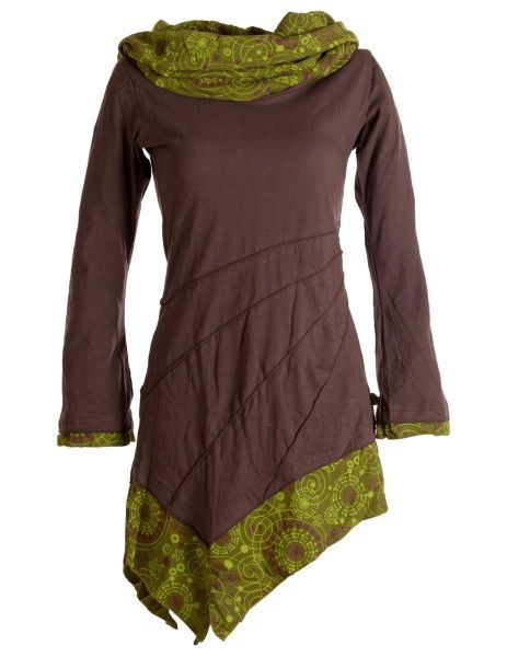 Vishes Jerseykleid Asymmetrisches Kleid aus Baumwolle günstig online kaufen