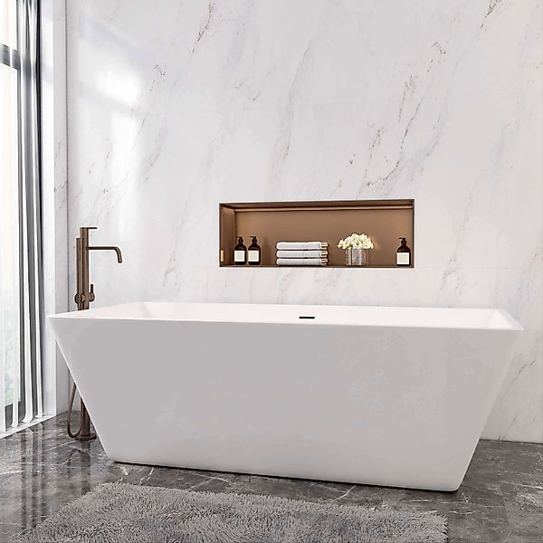 AICA Badewanne freistehende Badewanne Rechteckige Badewanne günstig online kaufen
