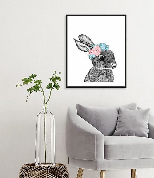 queence Bild "Albert", Hase-Hasen-Haustiere-Kunst-Ostern-Blumen, (1 St.), m günstig online kaufen