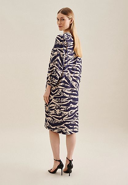 seidensticker Sommerkleid "Schwarze Rose" 7/8-Arm Rundhals Animal günstig online kaufen