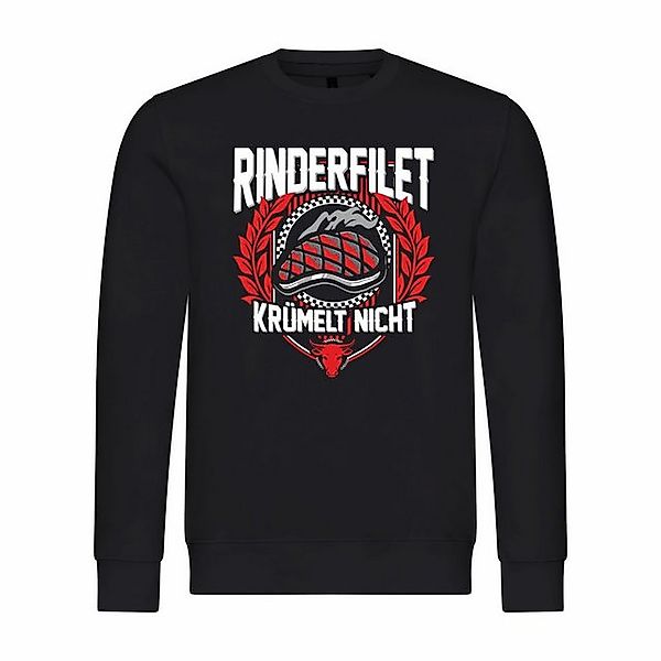 deinshirt Rundhalspullover Herren Pullover Rinderfilet krümelt nicht Mit Pr günstig online kaufen