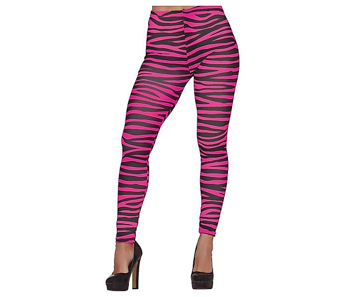 Fiestas Guirca Kostüm, 70s 80s Karneval Leggings Pink Zebrastreifen Retro F günstig online kaufen