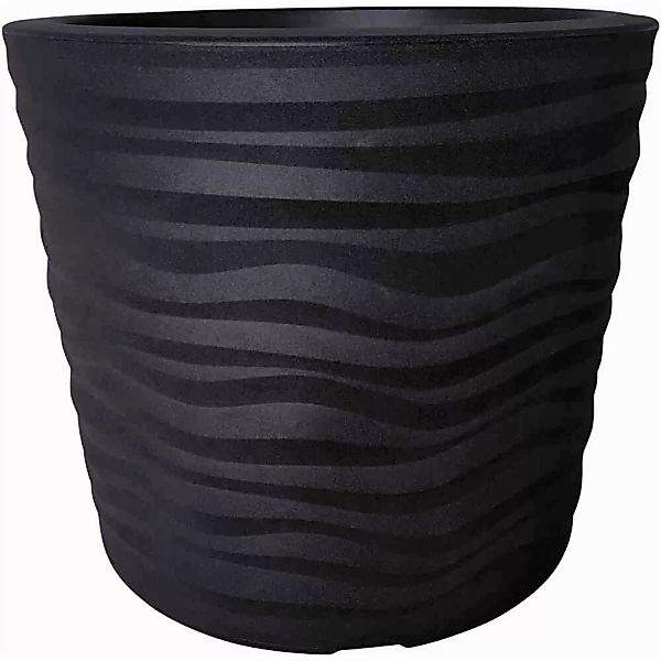 Siena Garden Pflanzgefäß Eco Madrid Schwarz Ø 45x38 cm günstig online kaufen