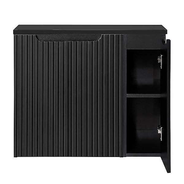 Lomadox Waschbeckenschrank NEWPORT-56-BLACK 80 cm Waschtisch-Unterschrank s günstig online kaufen