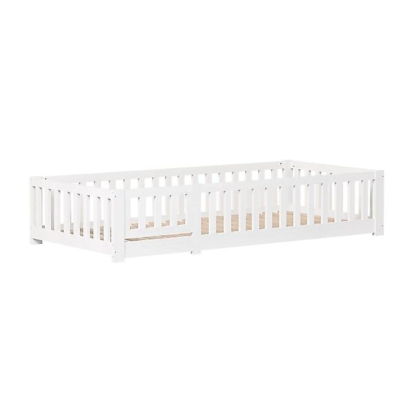 PXloue Kinderbett Bodenbett 90x200cm mit Lattenrost und Rausfallschutz Abne günstig online kaufen