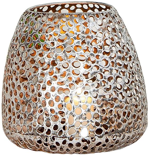 Casablanca by Gilde Windlicht Windlicht Chico antik-silber (1 St) günstig online kaufen