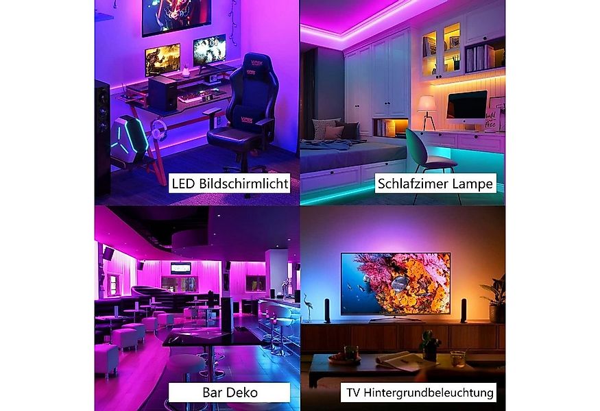 ZMH LED-Streifen 30m Streifen - Bluetooth Dimmbar mit Fernbedienung für Who günstig online kaufen