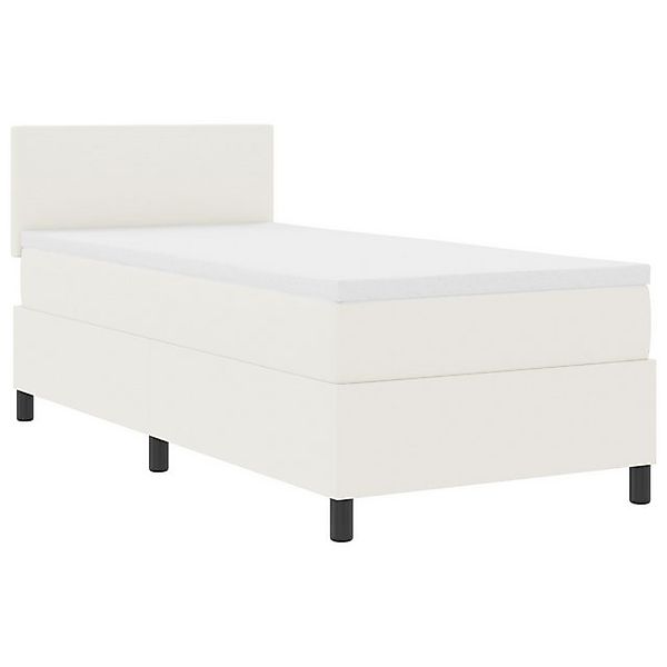 vidaXL Bett LED Boxspringbett mit Matratze Creme 100x200 cm Cordstoff (1-tl günstig online kaufen