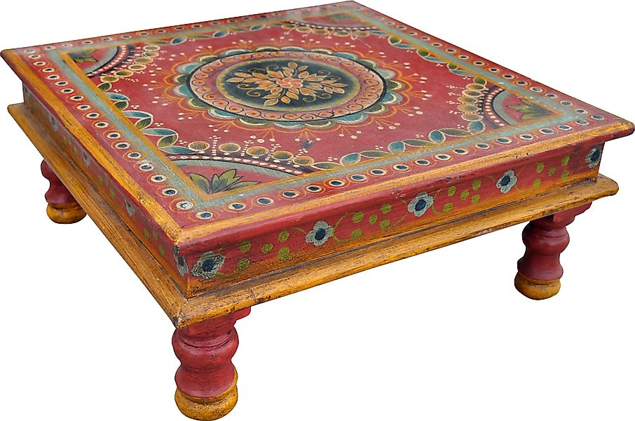 Guru-Shop Couchtisch Bemalter kleiner Tisch, Minitisch, günstig online kaufen
