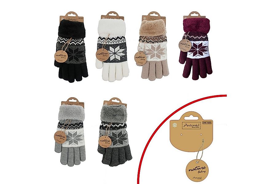 VewoTex Strickhandschuhe Winter Damen Handschuhe » Fingerhandschuhe Schneef günstig online kaufen