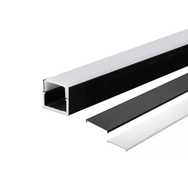 ENERGMiX LED-Stripe-Profil 2m schwarzer Alu Profile Alu Schiene LED Kanal S günstig online kaufen