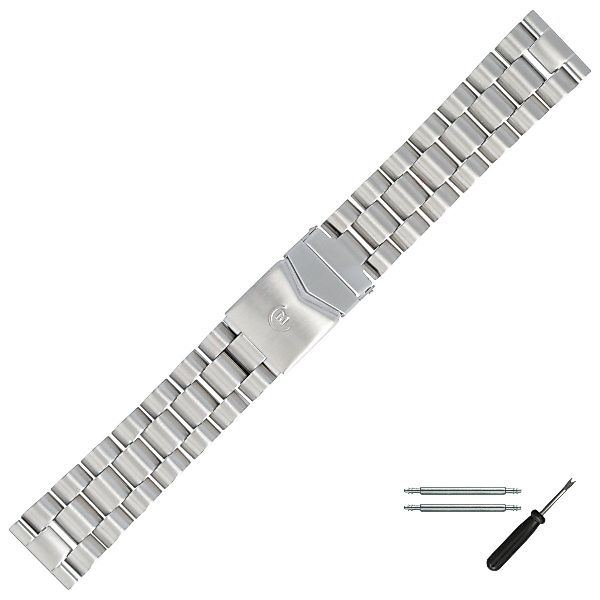 MARBURGER Uhrenarmband 22mm Edelstahl Silber günstig online kaufen