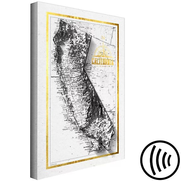 Wandbild Kalifornien - isometrische Landkarte der amerikanischen Stadt in 3 günstig online kaufen