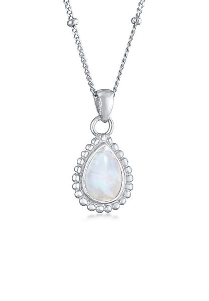 Elli Kette mit Anhänger Mondstein Tropfen günstig online kaufen