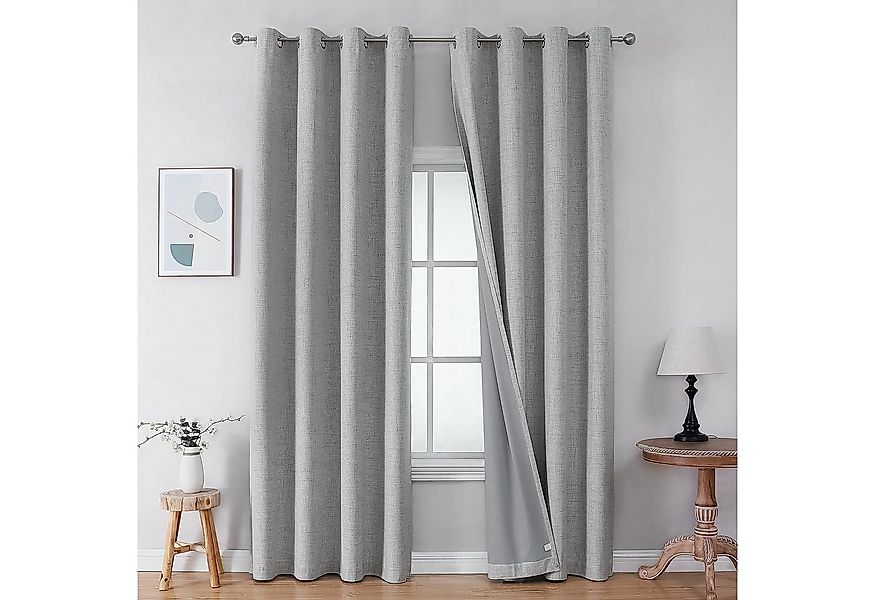 Sekey Vorhang Verdunkelungsvorhang Vorhang Wohnzimmer Vorhänge Blickdicht, günstig online kaufen