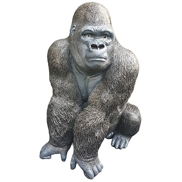Aspinaworld Gartenfigur Gorilla Figur sitzt auf günstig online kaufen