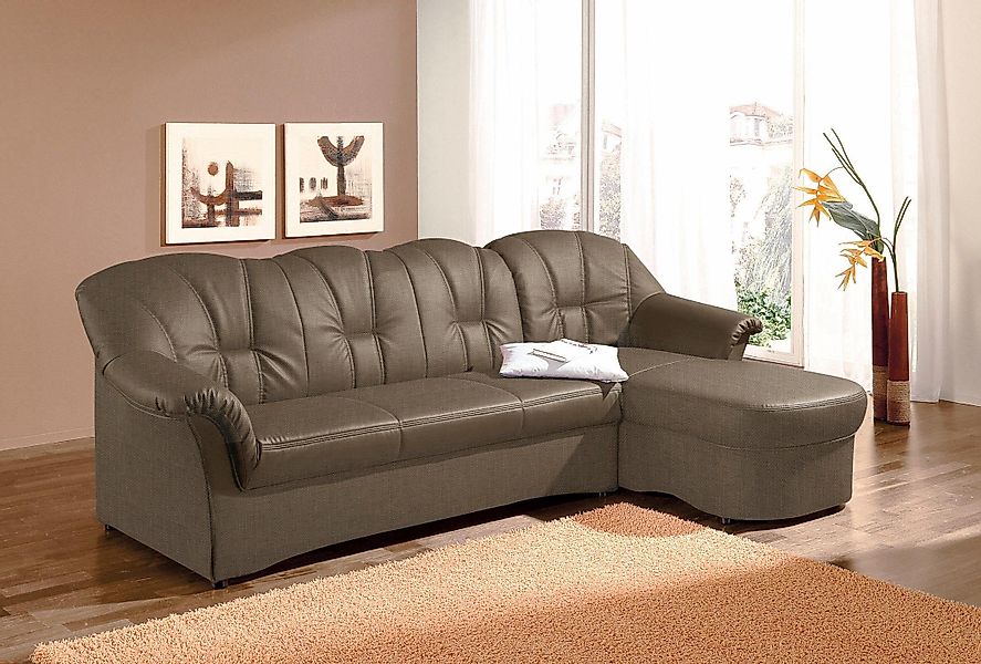 DOMO collection Ecksofa Papenburg, zeitlose Rückensteppung, günstig online kaufen
