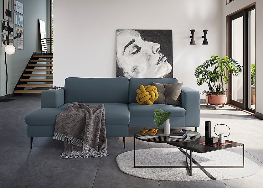 DOMO collection Ecksofa "Modica kompakt und elegant, Breite 244, L-Form", m günstig online kaufen