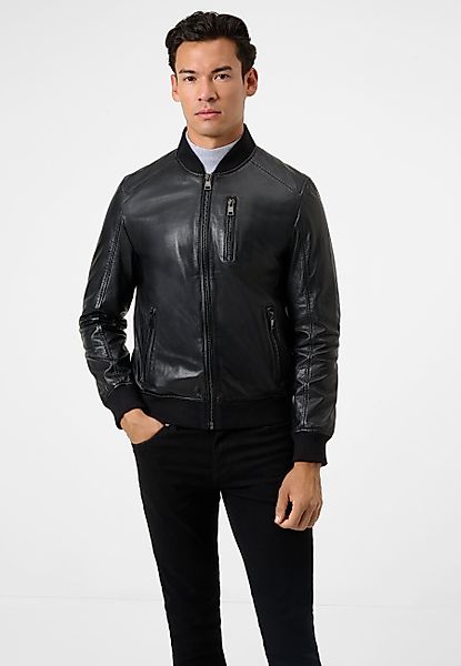 RICANO Lederjacke Samuel Lederjacke im College-Stil günstig online kaufen