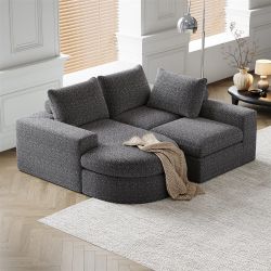 MODFU Sofa Modulares Chenille-Sofa mit Nackenkissen, günstig online kaufen