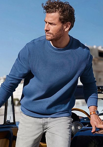 John Devin Sweatshirt Pullover aus Struktur-Qualität günstig online kaufen