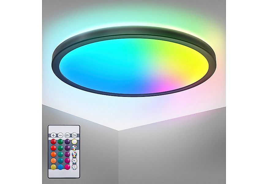B.K.Licht LED Deckenleuchte BK_PL1553 RGBW Deckenlampe, LED Panel, mit Farb günstig online kaufen
