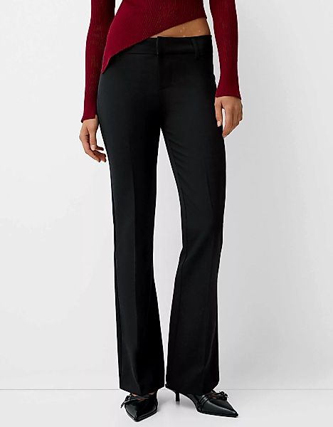 Bershka Tailoring-Schlaghose Damen 34 Schwarz günstig online kaufen