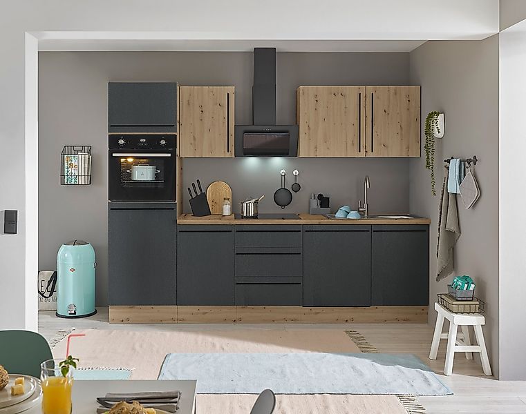 KOCHSTATION Küchenzeile Florida, Breite 280 cm, wahlweise mit E-Geräten,Sof günstig online kaufen