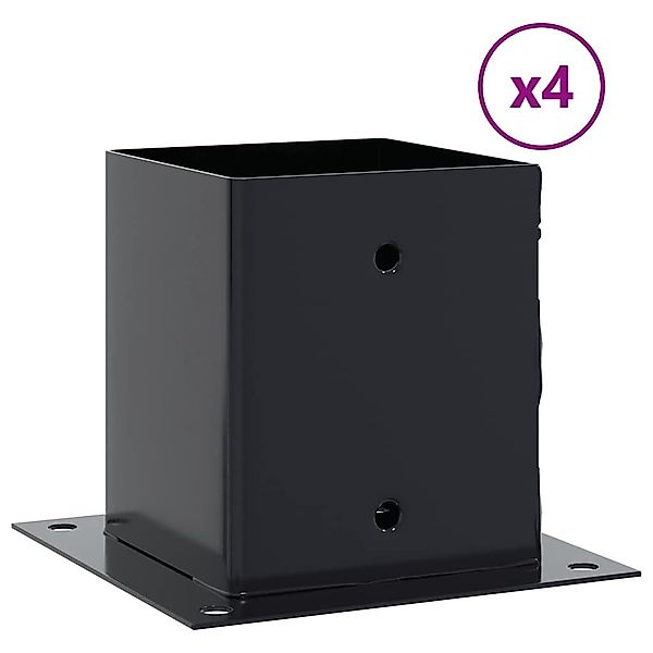 vidaXL Zaunpfosten Pfostenträger Quadrat 4 Stk. günstig online kaufen