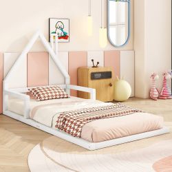 Flieks Massivholzbett, Kinderbett Hausbett Einzelbett 90x200cm günstig online kaufen