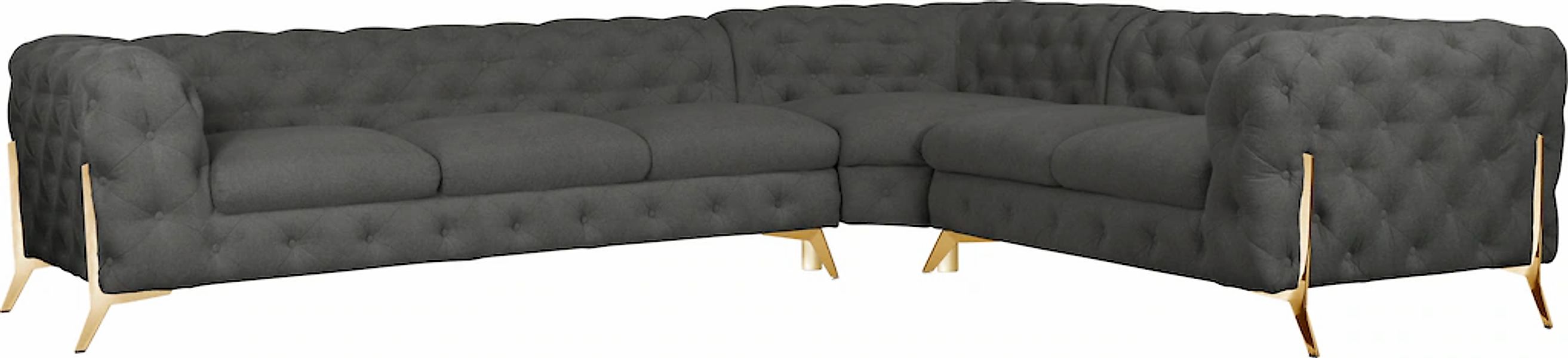 Home affaire Chesterfield-Sofa "Amaury L-Form" großes Ecksofa, Chesterfield günstig online kaufen
