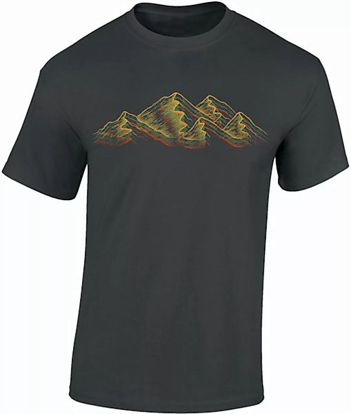 Baddery Print-Shirt Wander Shirt : Alpen - Kletter T-Shirt für Wanderfreund günstig online kaufen