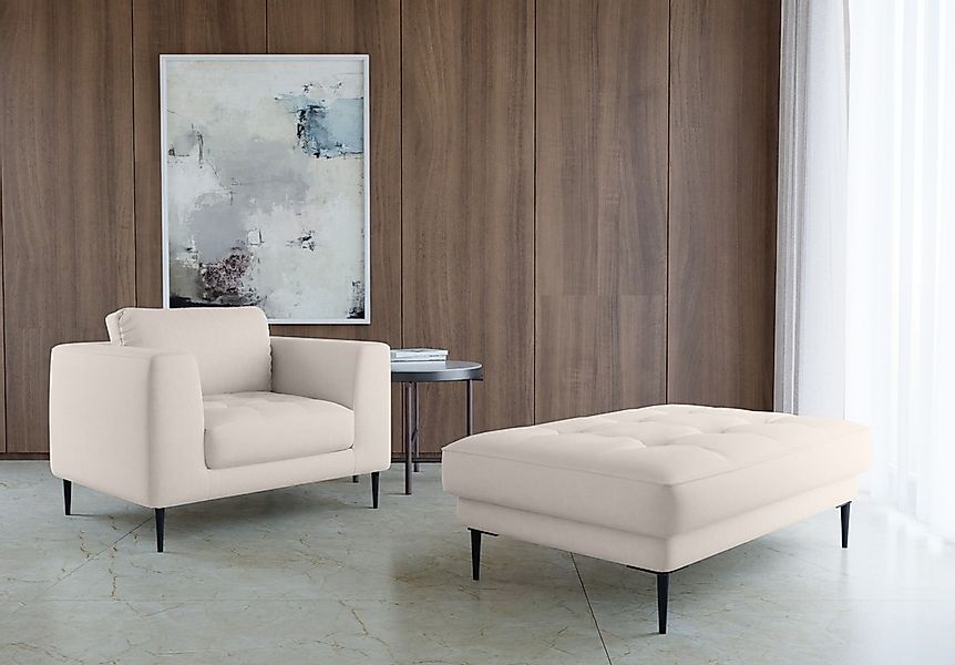 TRENDMANUFAKTUR Hocker "Luzi, Polsterhocker, moderner Fußhocker", passend z günstig online kaufen