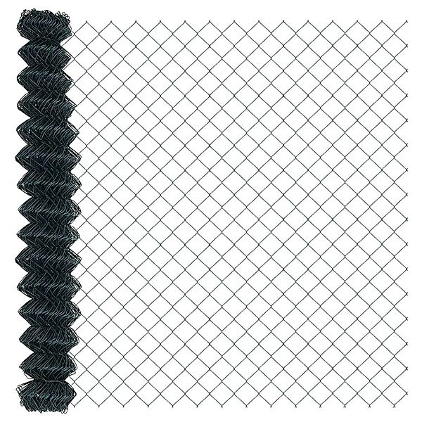 vidaXL Kettenzaun Grün 25 x 1,6 m Stahl 42004798 günstig online kaufen