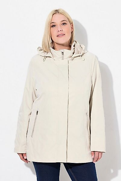 Ulla Popken Parka Softshell-Longjacke wasserdicht 2-Wege-Zipper günstig online kaufen