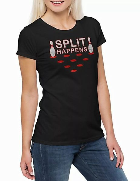 Urban Backwoods Print-Shirt Split Happens Damen T-Shirt Gamer Gaming Games günstig online kaufen