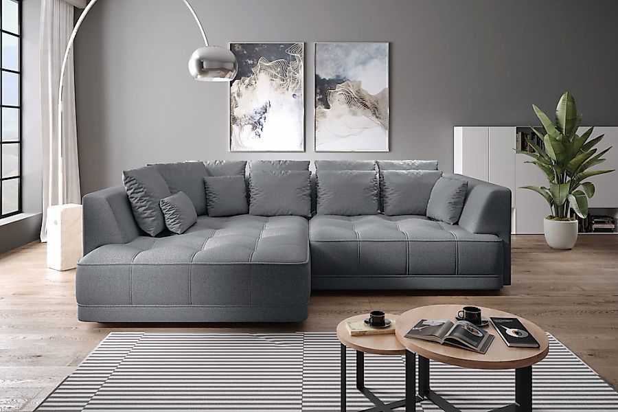 WERK2 Ecksofa "Tiga, Komfortsofa mit elekt. Auszugsfunktion, bequem, L-Form günstig online kaufen