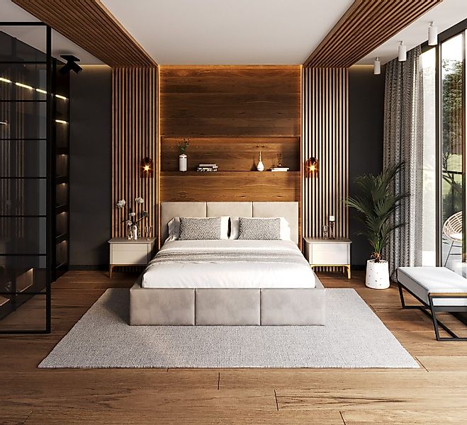 thematys Polsterbett Stauraumbett Bett mit Bettkasten - MADE IN EU - mit sa günstig online kaufen