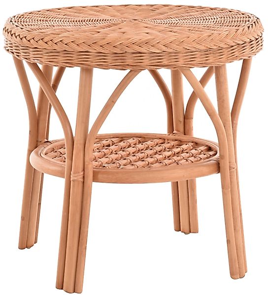 Krines Home Wohnzimmertisch Rattan Beistelltisch Rund günstig online kaufen