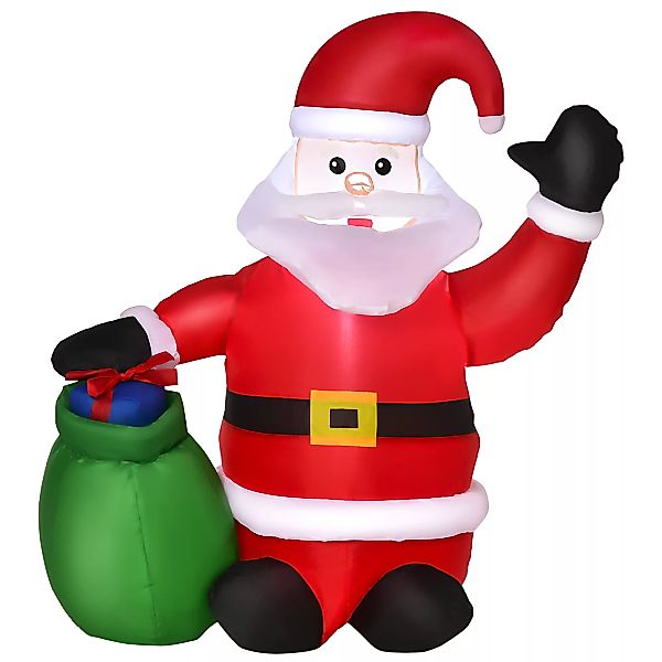 HOMCOM LED Figur Motiv Weihnachten Weihnachtsmann Schneemann aufblasbar Wei günstig online kaufen