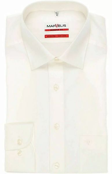MARVELIS Langarmhemd Marvelis - modern fit Hemd 4700/64/20 langarm cremefar günstig online kaufen