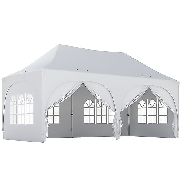 Outsunny Pavillon 3x6m Wasserdicht Höhenverstellbar Pop-up Faltpavillon mit günstig online kaufen