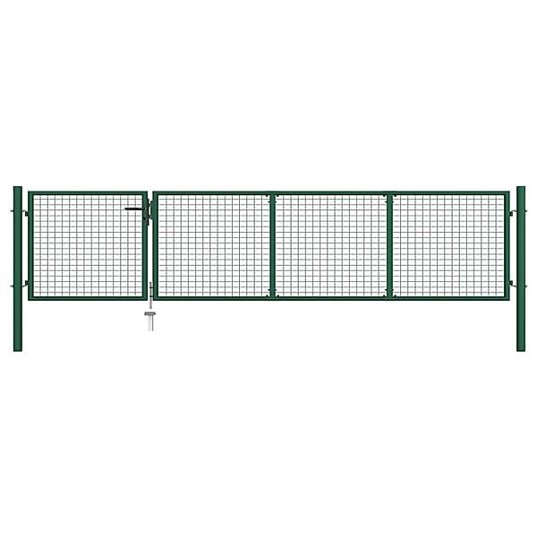 vidaXL Gartentor Stahl 350 x 75 cm Grün 144304 günstig online kaufen