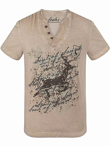 FUCHS T-Shirt Trachten T-Shirt Willi sand aus 100 % Baumwolle günstig online kaufen