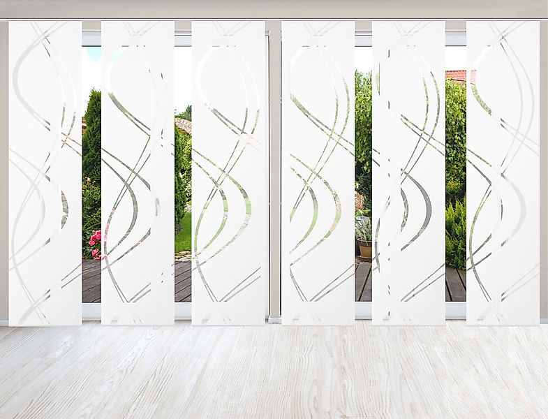 HOME WOHNIDEEN Schiebegardine »TIBERIO 6er SET«, (6 St.), Schiebegardine 6e günstig online kaufen